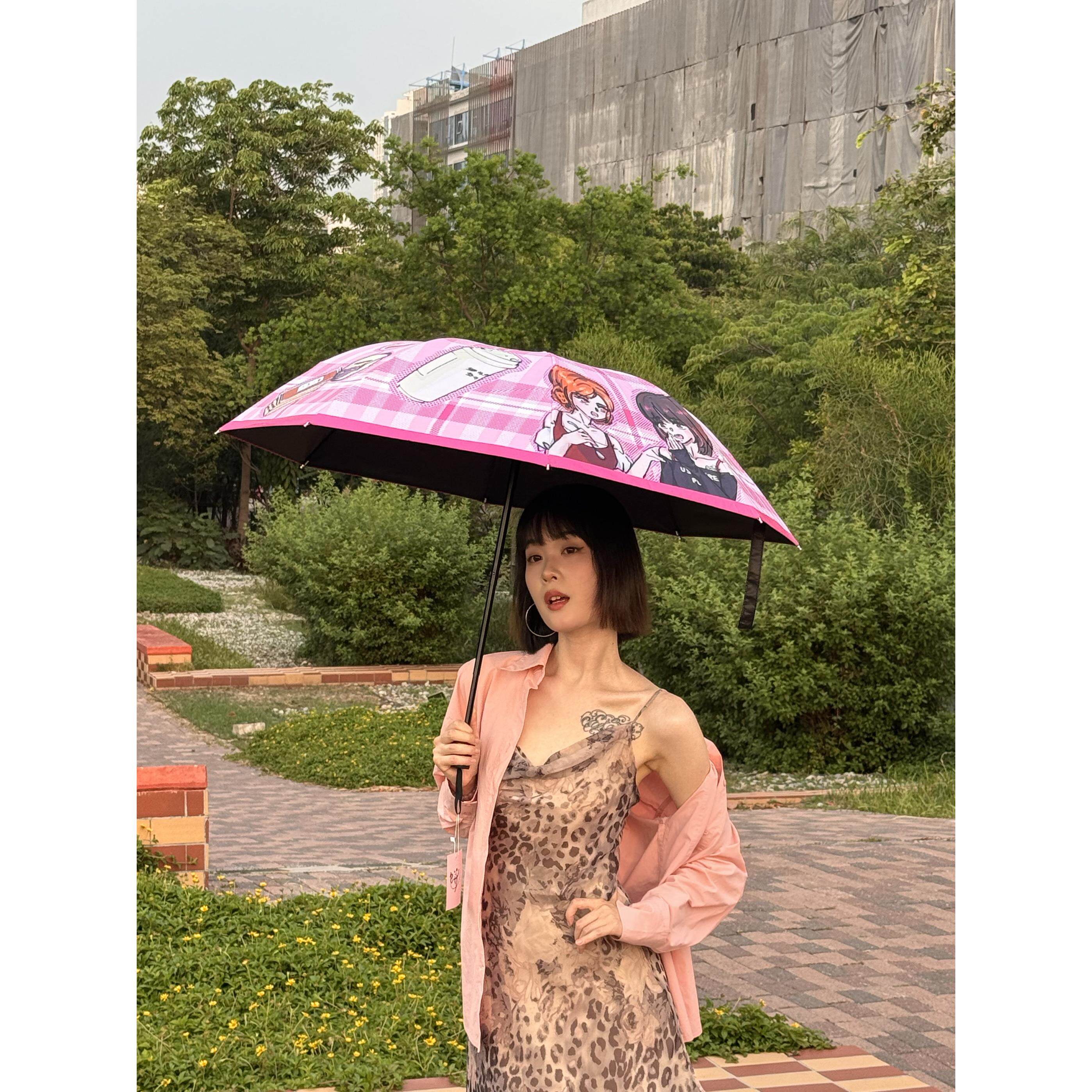 【已补货！】“小饼甜甜屋” spf50+黑胶晴雨两用伞