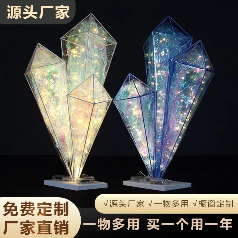 冰柱灯新款婚庆道具铁艺摆t台路引发光婚礼舞台现场布置水晶装饰