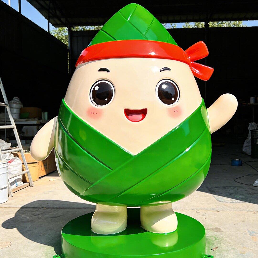 玻璃钢雕塑端午节主题装饰商业活动摆件打卡拍照引流道具