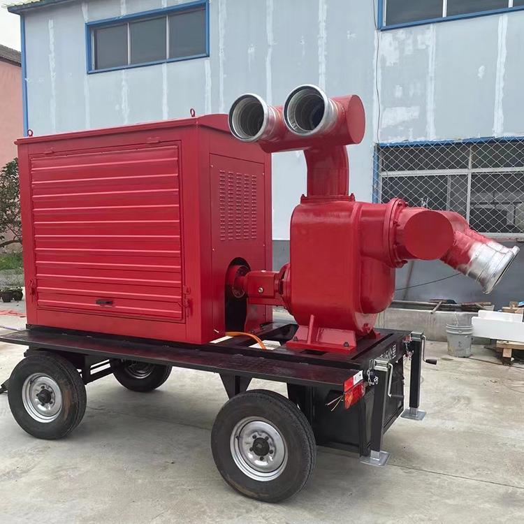 小型防汛泵车拖车式柴油泵车设备移动式抽水车机器厂家