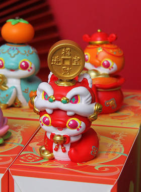 蛇年盲盒蛇来运转蛇年吉祥物解压车载摆件新年礼物公司年会伴手礼