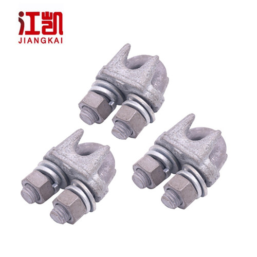 热镀锌钢丝绳锁扣 U型绳头卡头夹头 卡扣卡扎头钢丝绳卡紧器 固定