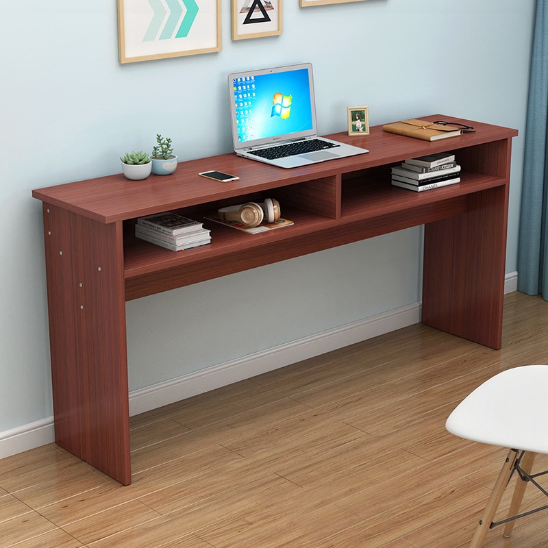 阳台长条桌简易长方形小长桌窄桌子书桌双层电脑桌学生学习写字桌