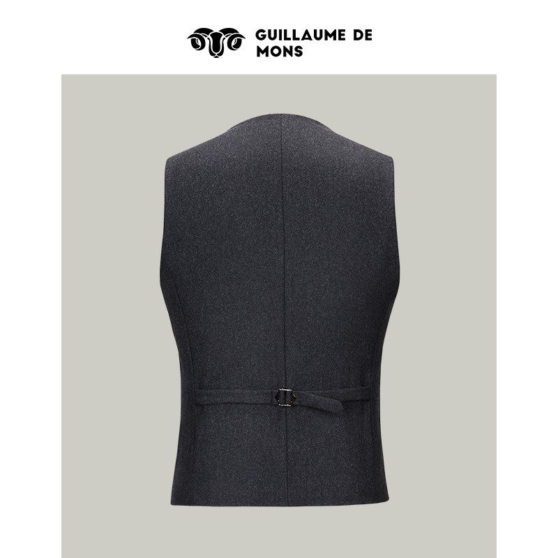 澳嘉男士马甲纯羊毛法兰绒西服复古修身商务正装休闲深灰色马夹,男装,常规马甲,淘宝优惠券,粉丝福利购,淘宝优惠卷