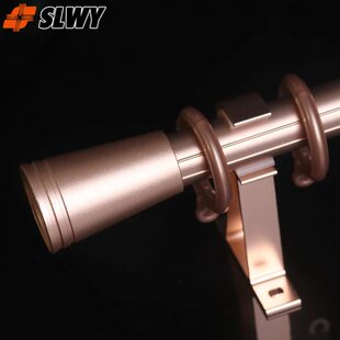 加厚铝合金窗帘杆静音罗马杆双杆单杆送支架轨道配件 SLWY