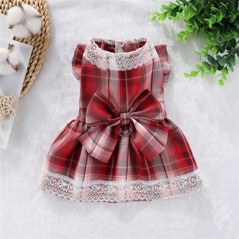 宠物jk裙宠物夏季薄款狗衣服中小型犬泰迪比熊夏装猫咪衣服可牵引