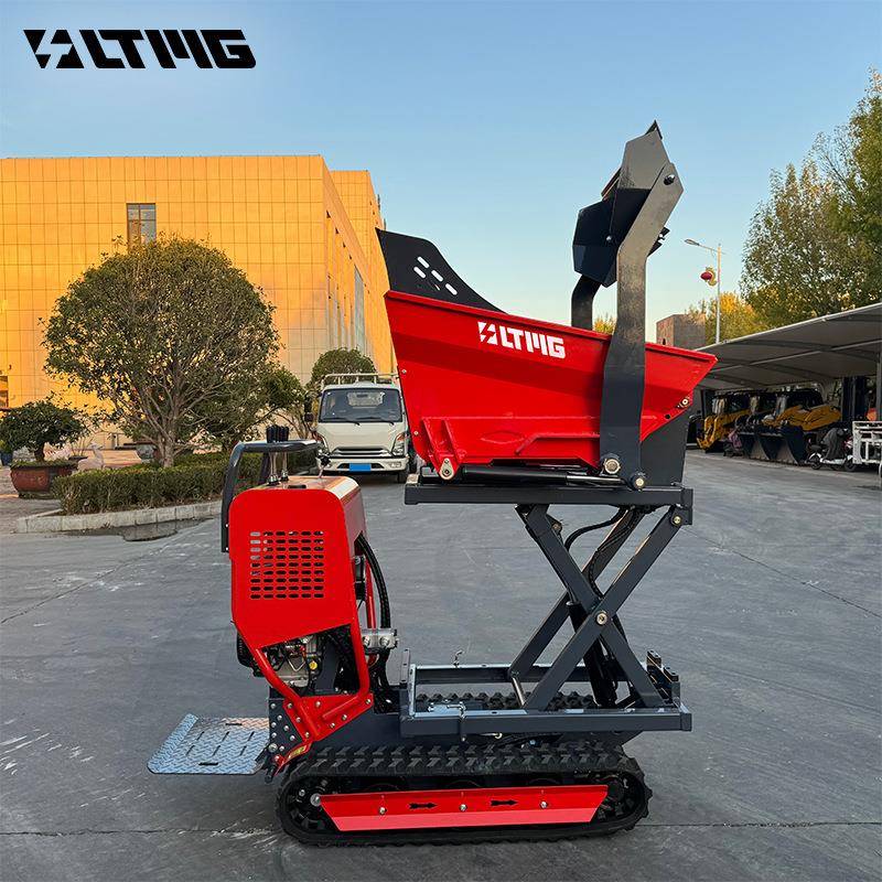 自卸车小型工程车翻斗车全液压履带站立式家用农用迷你搬运车