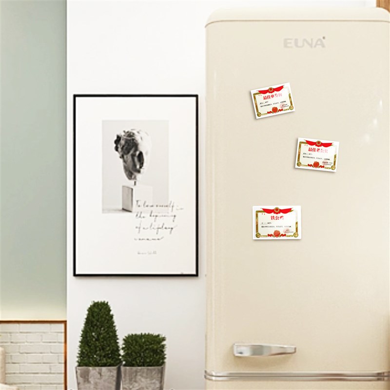 奖状微定制亚克力冰箱贴  必易定制礼物家庭奖励情侣互赠可定制