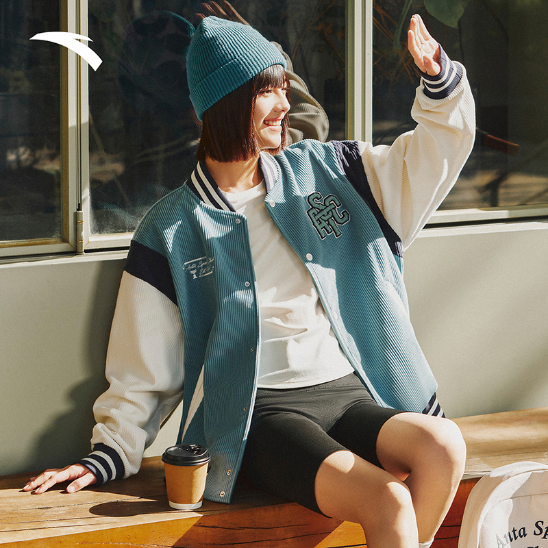 安踏美式棒球服外套男女冬