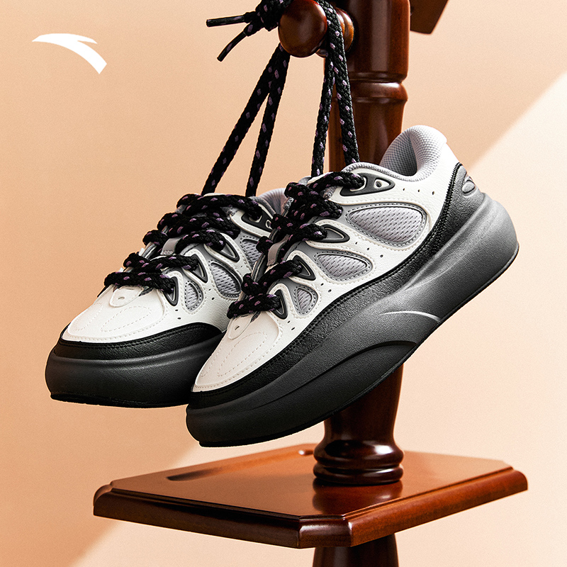 安踏龟背竹丨厚底舒适板鞋