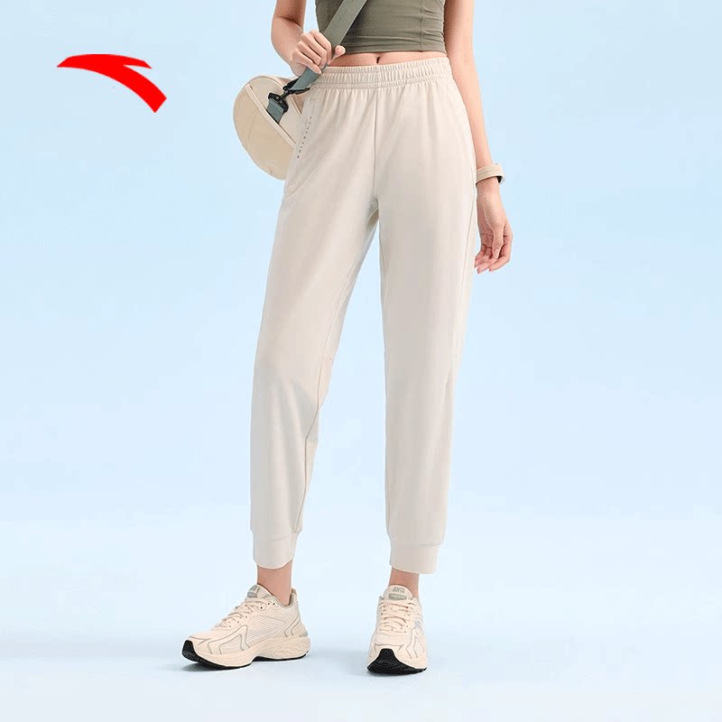 安踏冰丝束脚裤丨运动长裤女士夏季新款瑜伽裤九分裤子162527313