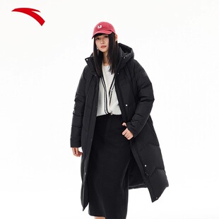 安踏六度芯羽绒服丨长款鸭绒保暖棉服女士新款防寒外套162617914