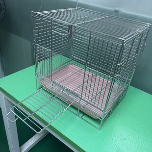 304不锈钢鹦鹉鸟笼猫狗宠物笼饲养外出可折叠打样特价 37CM