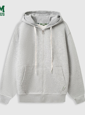 DISCUS【新年情侣款】加绒连帽衫抽绳拉链卫衣经典袋鼠兜LOGO设计