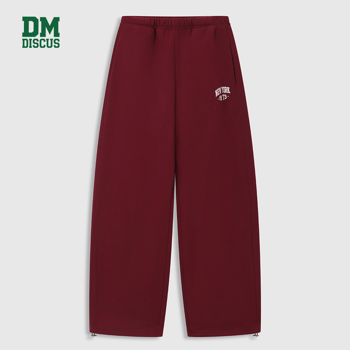 DISCUS 2025冬季新款宽松运动裤女款宽腿直筒长裤美式复古休闲裤