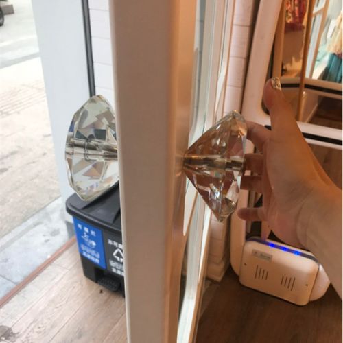 水晶球新款立帆玻璃门移门浴室门单孔小拉手柜子抽屉亚克力门把手