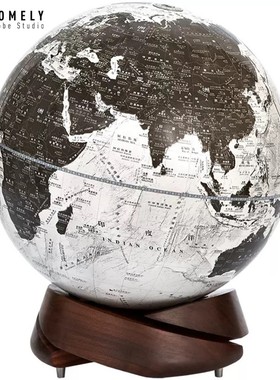 宏微地球书房客厅办公室样板间地球仪摆件复古地球仪开业乔迁礼品