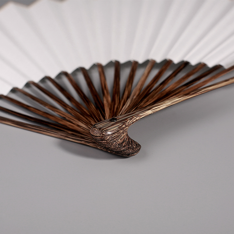 9.5寸全棕大茄头金丝棕竹折扇文玩扇子男女士夏季观音竹手工收藏