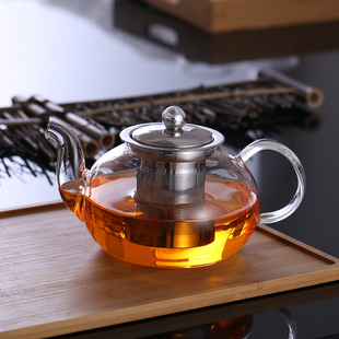 加厚玻璃花茶壶冲茶器不锈钢过滤家用功夫茶具普洱耐高温泡茶茶杯
