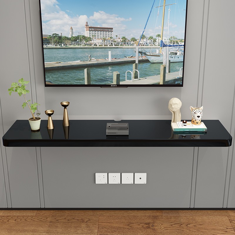 定制烤漆电视墙置物架搁板客厅厨房壁挂背景墙上电视柜一字隔板