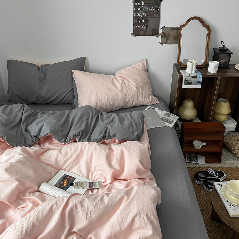 被套品150x200x230枕套48*74床磨毛被罩床笠人被180x220