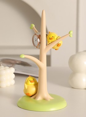入户玄关钥匙收纳摆件创意鸭子置物架客厅家居鞋柜装饰品乔迁礼物