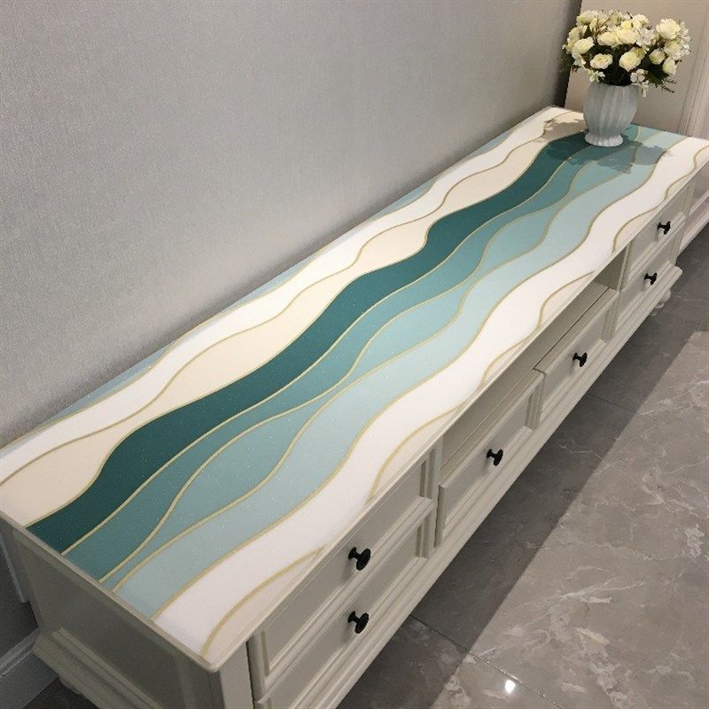 电视柜垫子软玻璃塑料透明桌垫长方形桌布北欧PVC防水茶几垫,居家布艺,桌布,淘宝优惠券,粉丝福利购,淘宝优惠卷