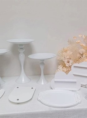 新款白色甜品台展示架茶歇摆台摆件订婚宴宝宝宴开业典礼展示架