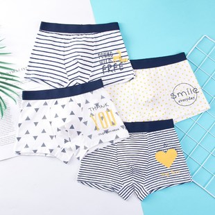 a类纯棉中大童不夹屁屁PP四角裤 12岁男童男孩平角短裤 头 9到10