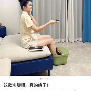 可折叠泡脚桶按摩养生足浴盆电动加热足疗家用便携泡脚神器