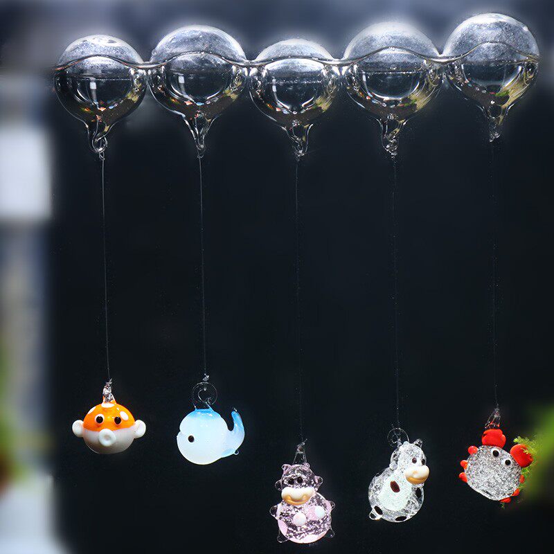 可爱吊坠装饰物造景悬浮虾窝躲避屋鱼缸布景水草造型挂饰躲避罐