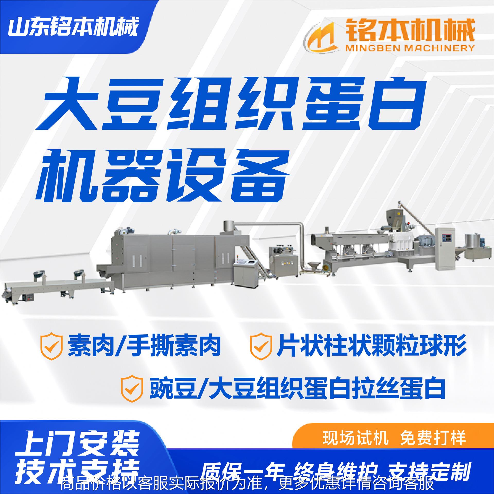 大豆组织化蛋白加工设备生产线 素肉大豆组织化蛋白机器设备