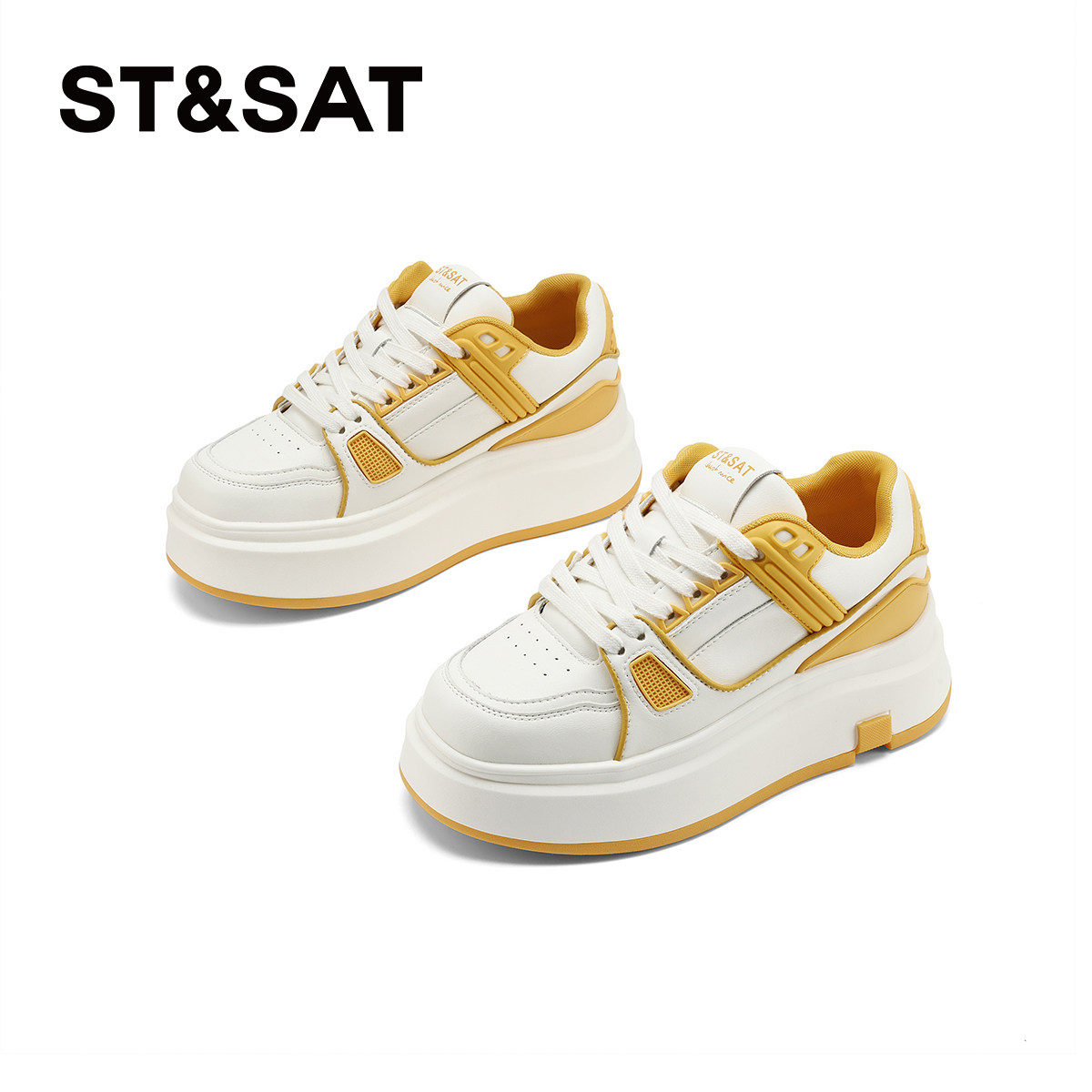 星期六厚底增高休闲板鞋女小白鞋