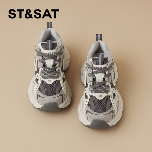 星期六厚底老爹鞋女士秋冬新款