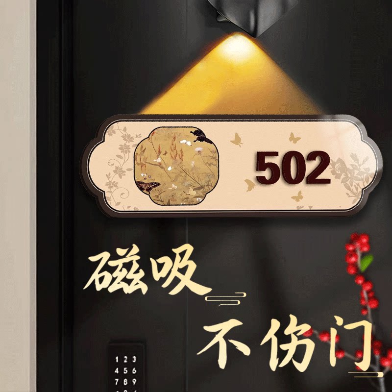 【免费定制】中古风法式复古门牌图片
