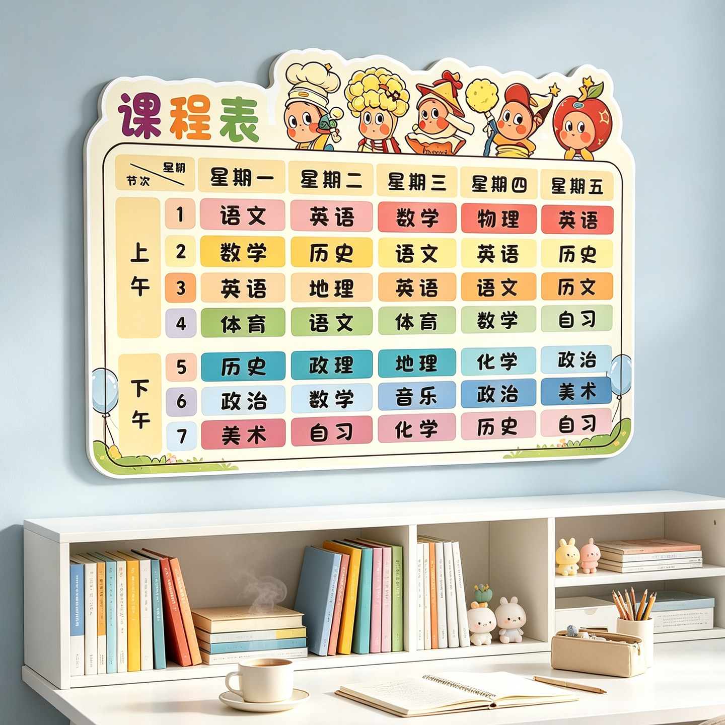 学生课程表磁性学习作息时间表