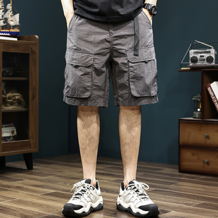 中青年设计宽松大口袋休闲裤 工装 短裤 户外工装 五分裤 时尚 男士 裤