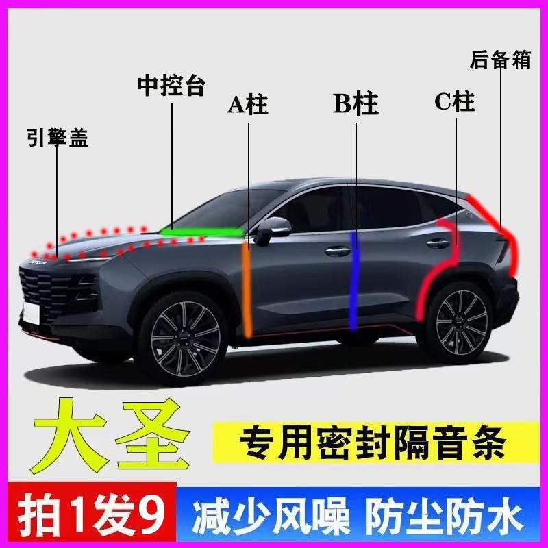 奇瑞捷途大圣专用全车门密封胶条