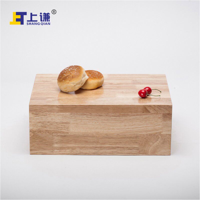 上谦橡胶木盒糕点西饼面包房烘焙展柜中岛柜陈列软装陈设