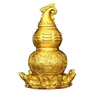黄铜九龟葫芦口天医葫芦饰品八福禄龟办公室