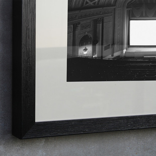 杉本博司黑白建筑摄影风景照片装饰画客厅挂画酒店卧室实木画