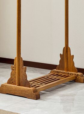 鸡翅木衣架拆卸衣帽架卧室实木挂衣架落地