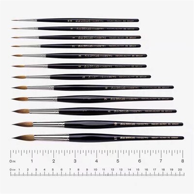 达文西水彩笔 号勾线笔 细节聚峯貂毛动物毛笔