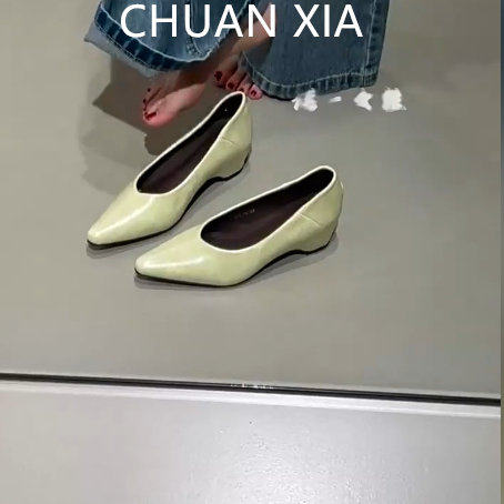 羊皮版~简约通勤尖头单鞋