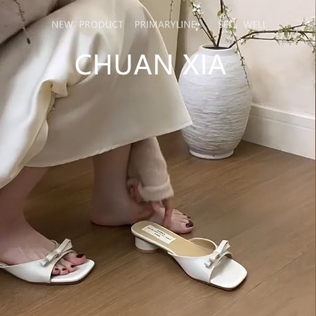 羊皮版!白色极简风凉拖
