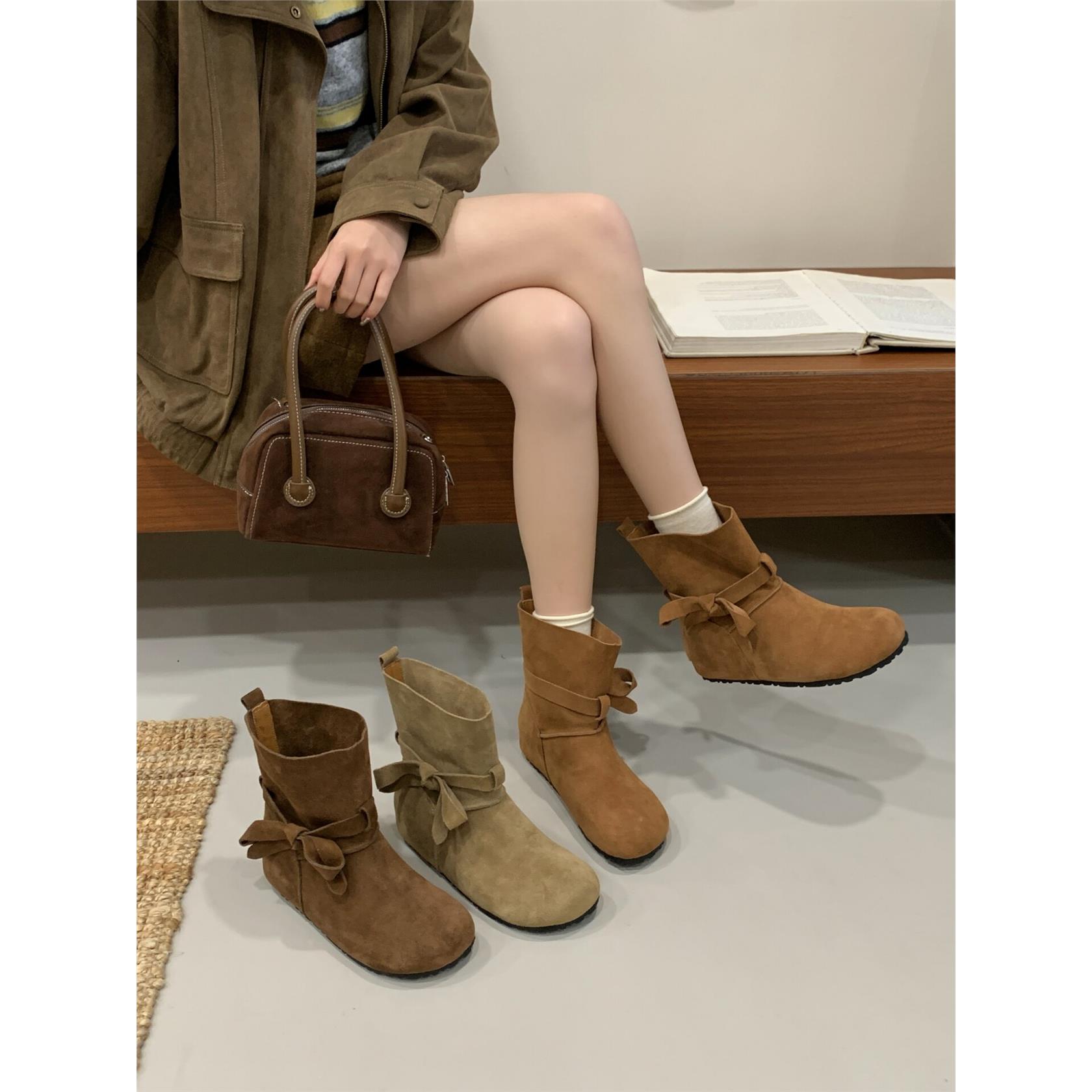 SHOE-REN爆款复古风麂皮