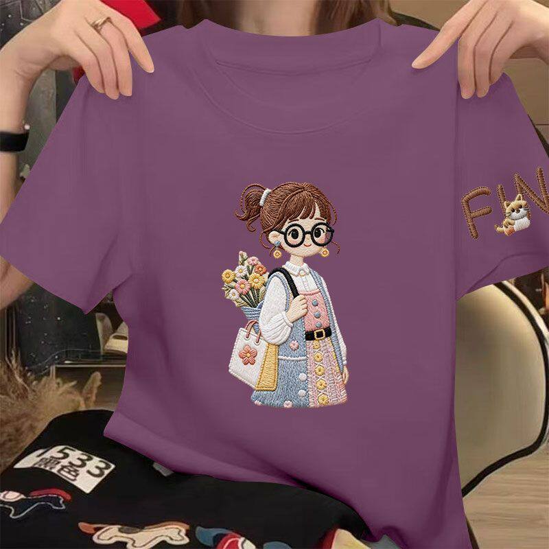 夏季纯棉短袖T恤女新款爆款洋气显瘦休闲印花时尚大码潮流上衣ins