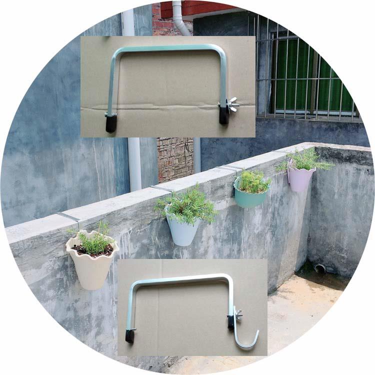 2个包邮葡萄架杆挂钩庭院墙壁围墙挂式钩阳台加厚栏杆太空铝单钩