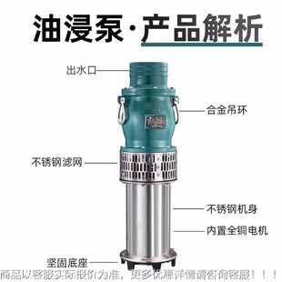 东泵QY系列轻便型WIG油浸潜泵水电园林喷淋农田灌广溉水塔抽水泵