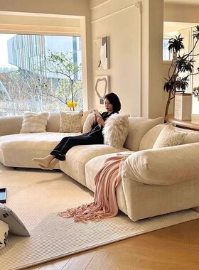 花瓣沙发edra异弧形免洗网红转角意式极简大户型设计师沙发雪尼尔